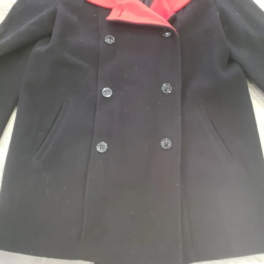 Vintage Herman Kay 80% Wool Peacoat Dress Coat Womens Size Medium Made In USA - Picture 5 of 14